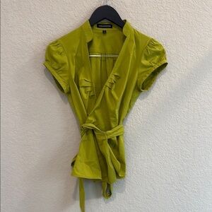 Express Green Wrap Top. XS